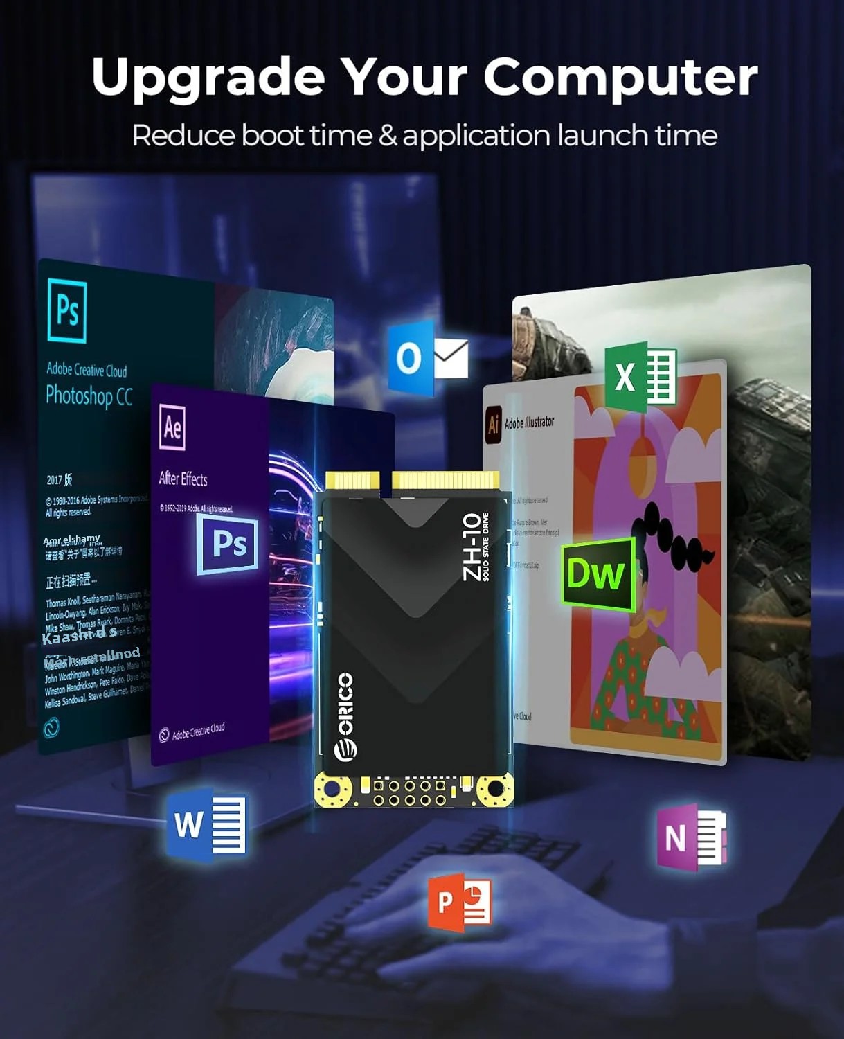 ORICO ZH10 mSATA SSD SATA III 6 Gbit/s 3D NAND Internes Solid-State-Laufwerk 128 GB 256 GB 512 GB 1 TB für Laptops Ultrabooks Desktop-ZH10