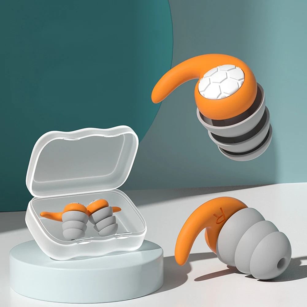 Tapones para los oídos de silicona impermeables, tapones para los oídos, reducción de ruido, Protector para dormir, buceo, suave, Nano Gel de sílice