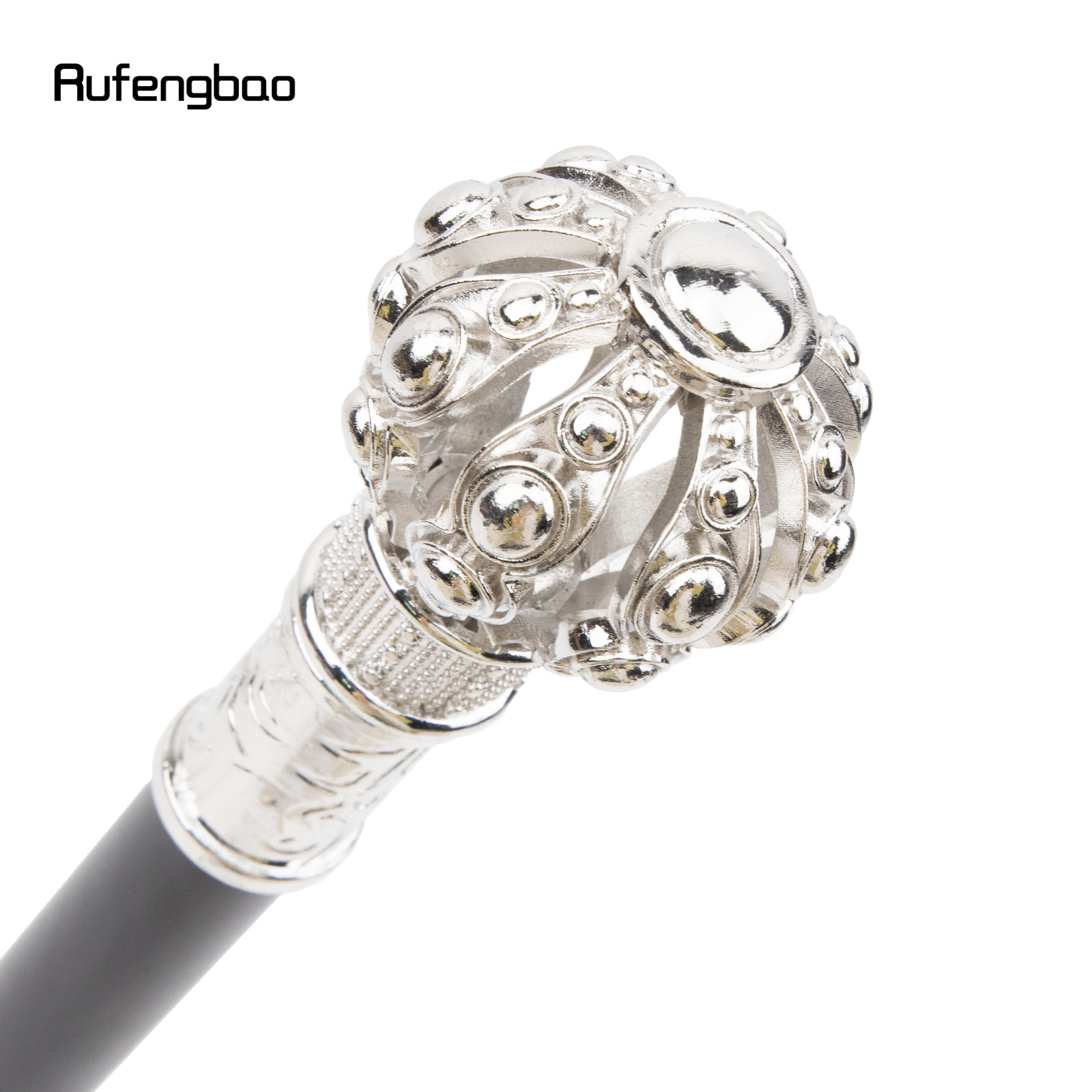 Witte Bloem Bal Wandelen Riet Mode Decoratieve Wandelstok Gentleman Elegante Cosplay Cane Knop Crosier 94Cm