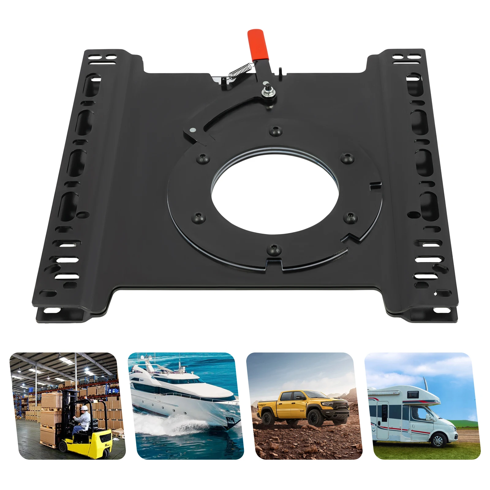 RV T5 T6 Universal-Sitzdrehgestell, 360° °   Drehbare, robuste Drehsitzbasis aus Stahlplatte für Wohnmobil-Camper-Van (46,5 x 46 cm)