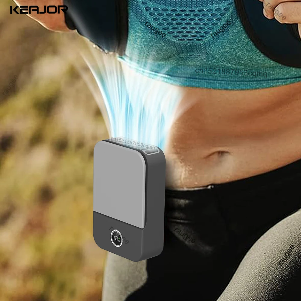Mini USB Recarregável Ventilador Portátil Cintura, Pendurado Pescoço Fan, Pequeno Clip Fan, Esportes ao ar livre, Trabalhando, Viagem