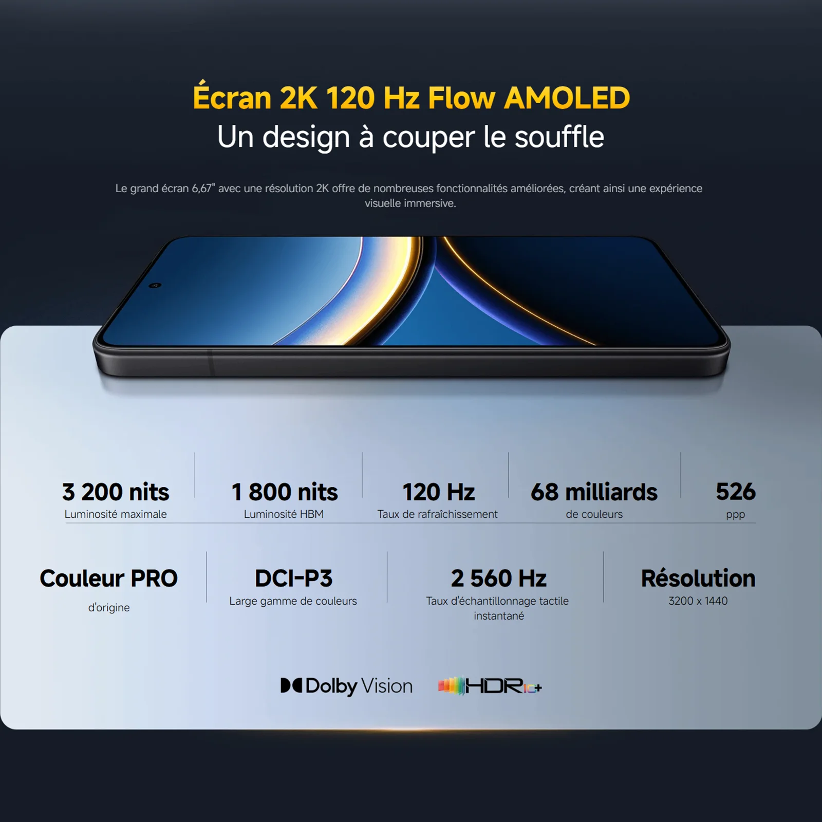 【Marque +】 Version mondiale POCO F7 Pro 5G Snapdragon 8 Gen 3 50MP caméra principale 6.67 "WQHD + flux AMOLED DotDisplay 90W HyperCharge