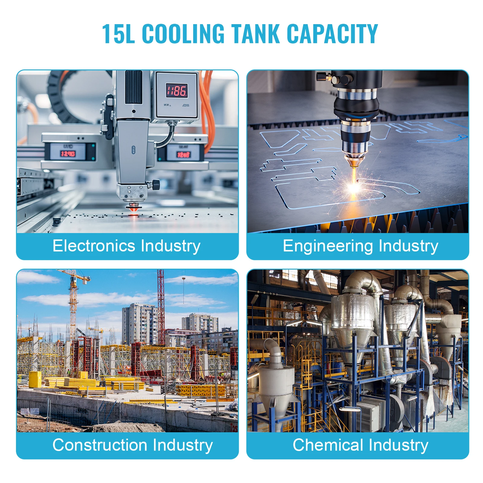 SIHAO Raffreddatore d'acqua industriale CW6000 CW6100 CW6200 Sistema di raffreddamento con protezione del flusso d'acqua per raffreddamento con incisione laser CO2