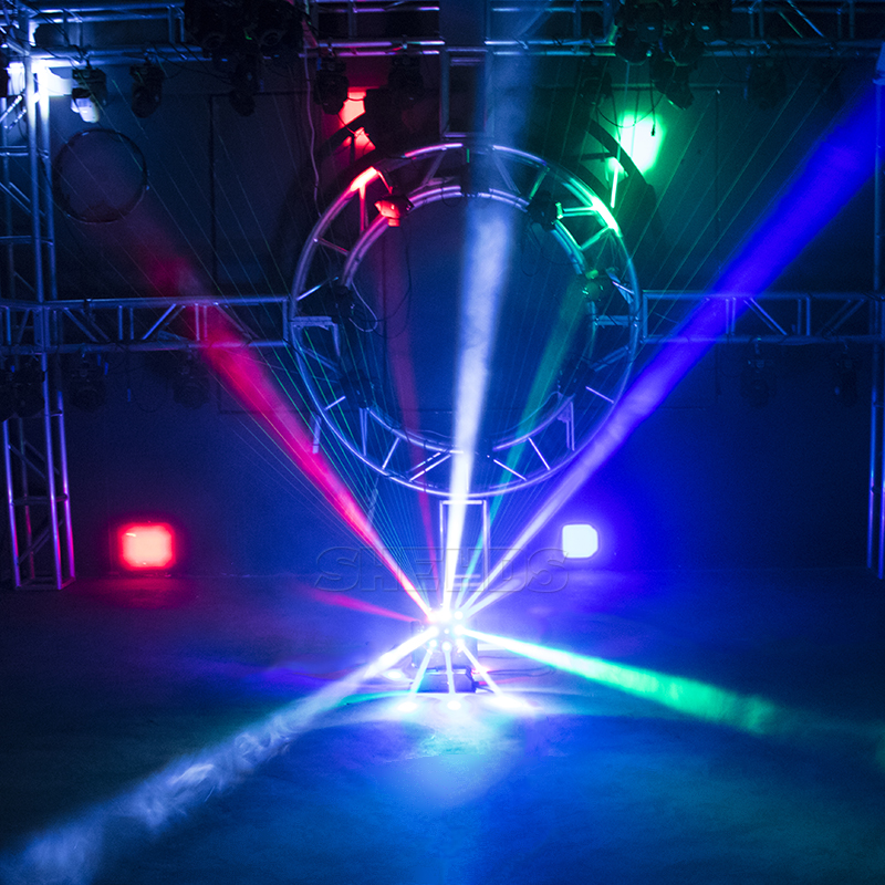 SHEHDS 1 Stück LED Strahl RGBW 16X3W Fußball Moving Head Licht Rot Grün Scanner für Party Disco Weihnachten Bar Licht