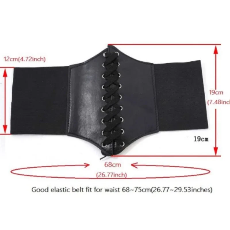 Cinto de espartilho feminino gótico moda couro do plutônio feminino rendas espartilho cintos emagrecimento cintura vintage espartilho preto cinto largo para menina