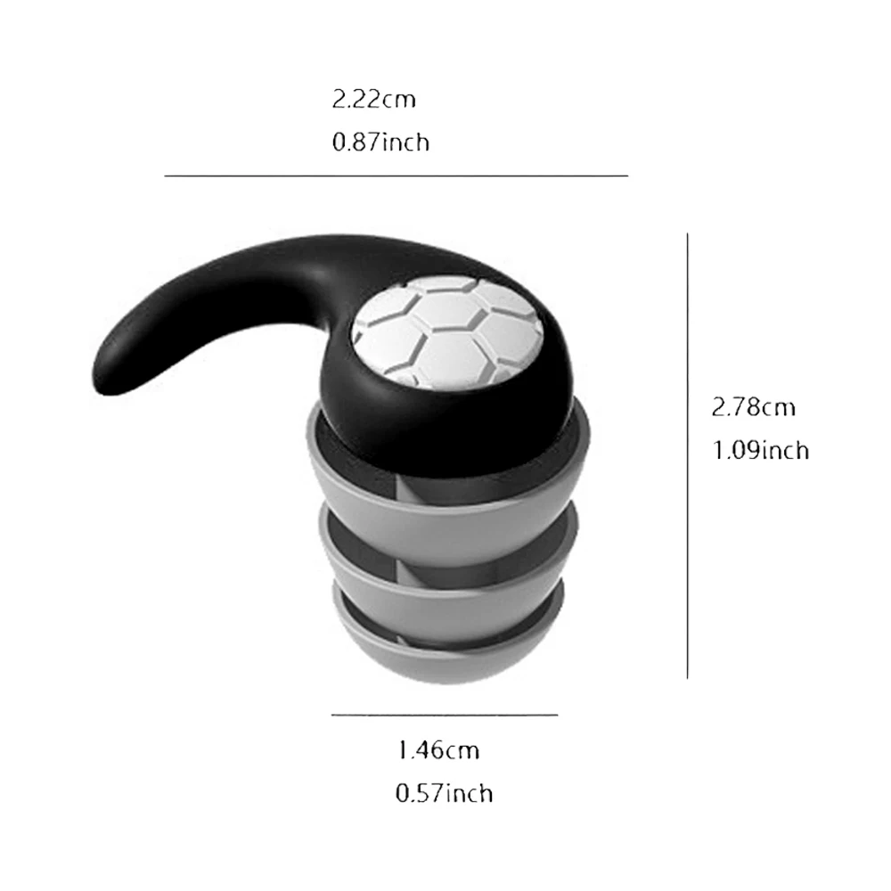Tapones para los oídos con reducción de ruido y sueño de silicona de 3 capas, tapones para los oídos con protección para los oídos, antiruido Para viajes, Tapones Para Dormir