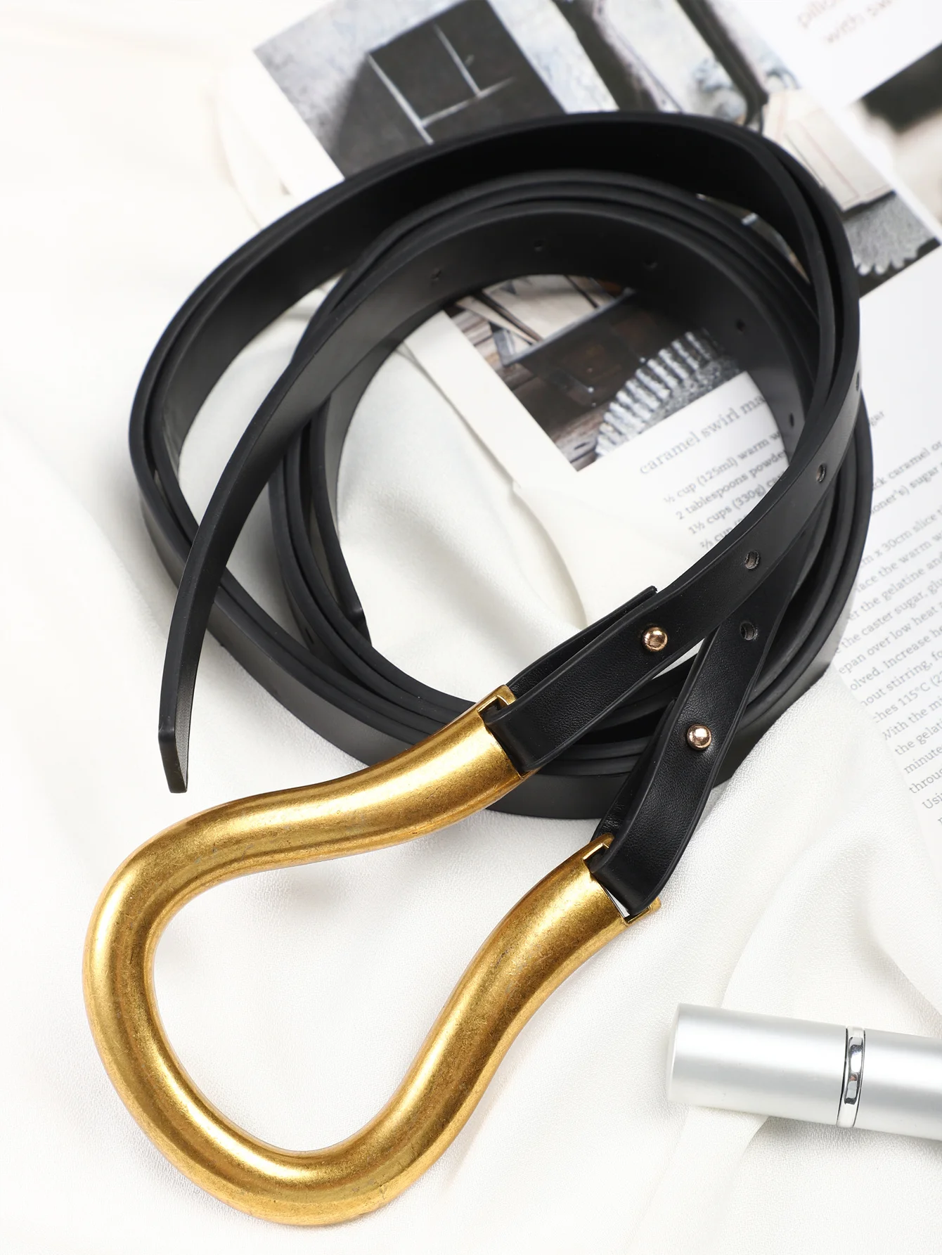Cinto de terno feminino com cintura larga grande decoração de botão de ferradura com cinto de saia