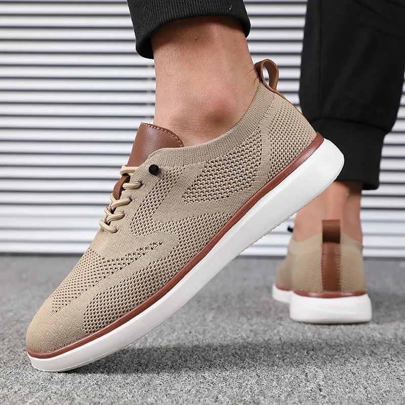Leichte Strickschuhe für Herren, bequem, ganztägig, bietet hervorragende Passform, Wanderschuhe, geeignet für den täglichen Gebrauch, Wanderschuhe