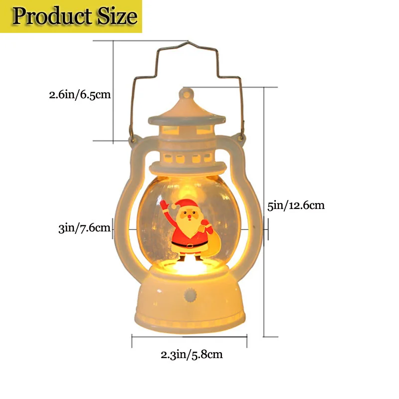 แบบพกพา LED คริสต์มาส Santa Claus Snowman โคมไฟตกแต่งในร่มไฟแบตเตอรี่ขับเคลื่อนสําหรับคริสต์มาสปีใหม่ Navidad เครื่องประดับ