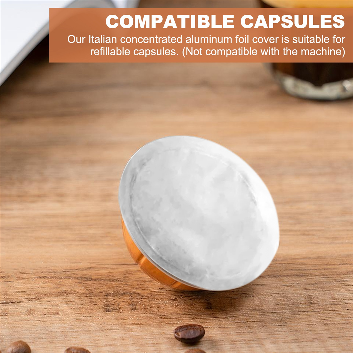 アルミ製コーヒーカプセルステッカー,50個,再充填,ベルチュオリン,粘着性
