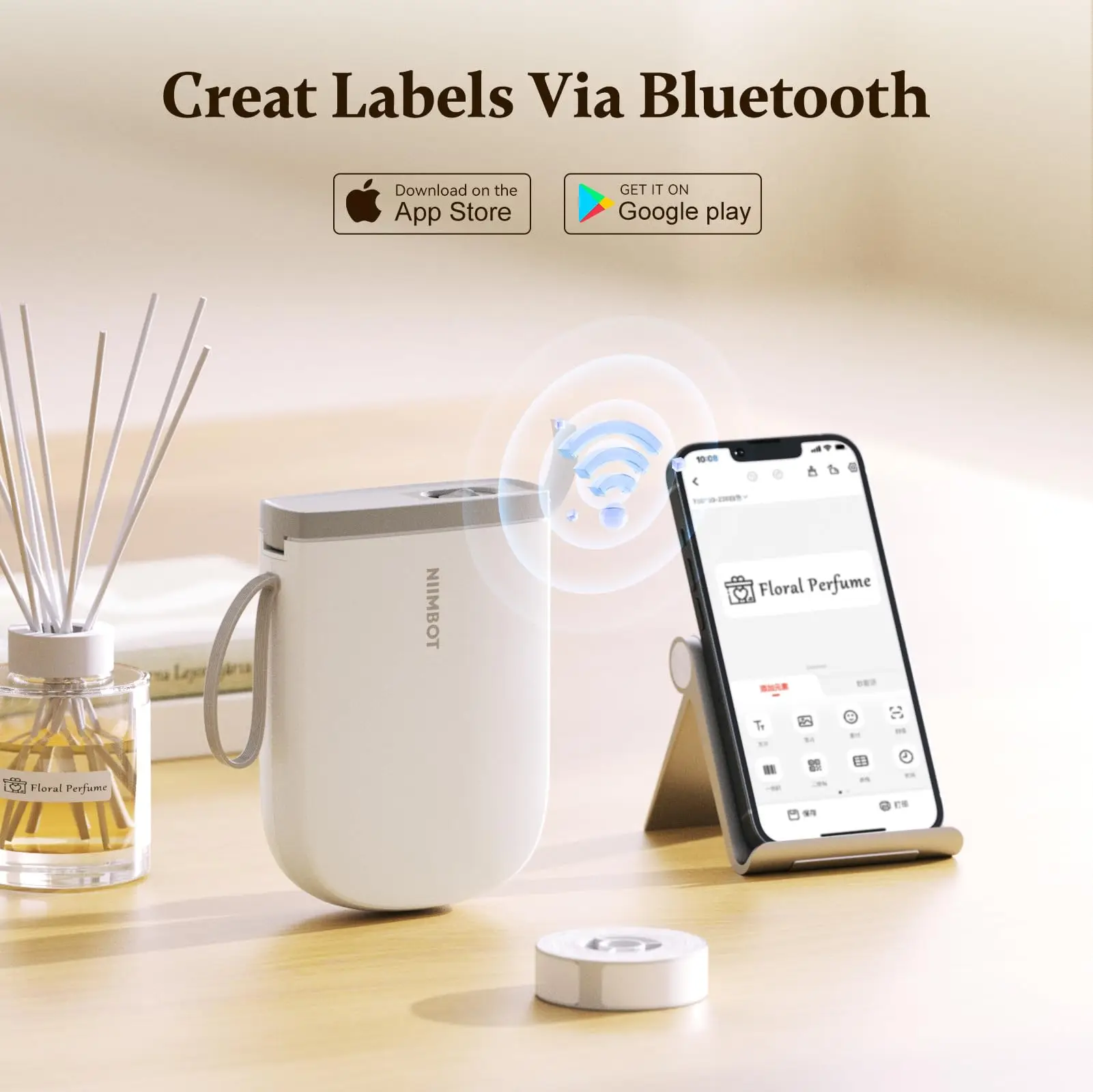 Niimbot D11/D110 Label Maker Wireless Pocket Self-Adhesive Name Tag Sticker Printer for Home Office