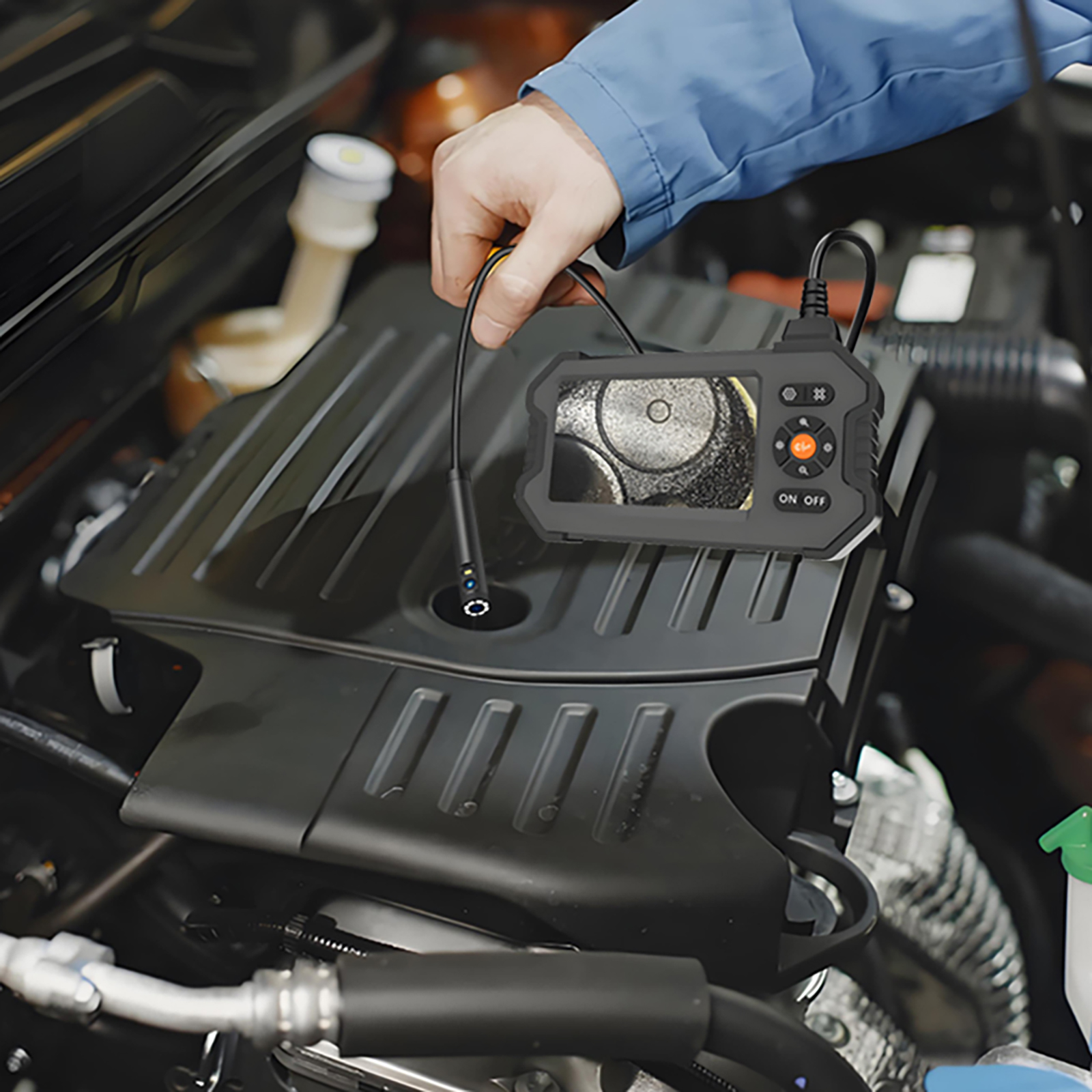 Single & Dual 4.3 Inch LCD Endoscope Camera with 8 LED IP67 Waterproof Inspection Borescope Semi-Rigid Cable Gadgets for Men