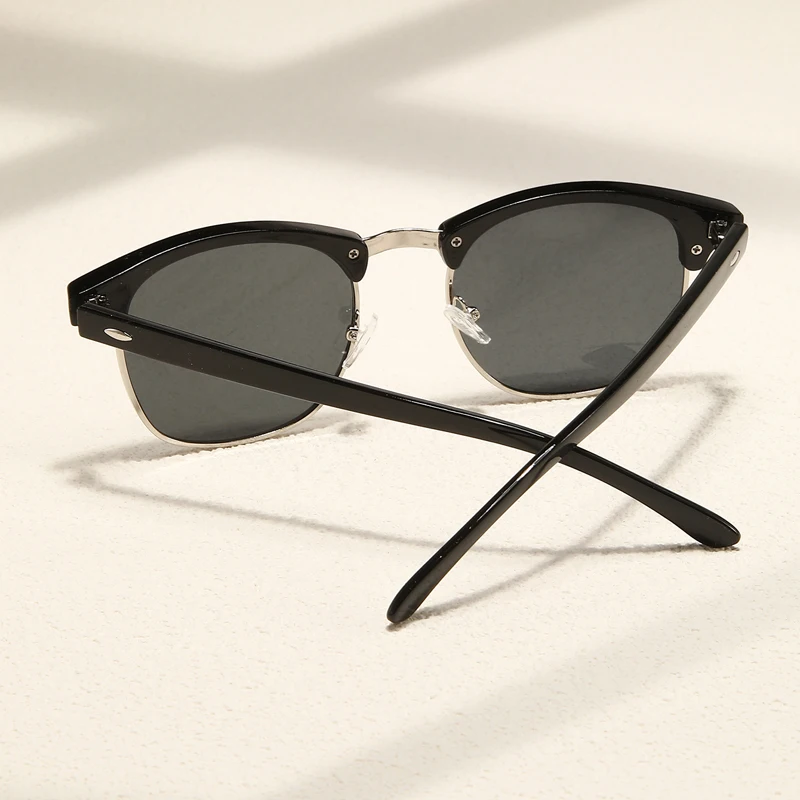 แว่นกันแดดโพลาไรซ์คลาสสิกผู้หญิงผู้ชายเสื้อผ้าแบรนด์วินเทจสแควร์อาทิตย์แว่นตาขับรถป้องกันแสงสะท้อนแว่นตากระจก UV400