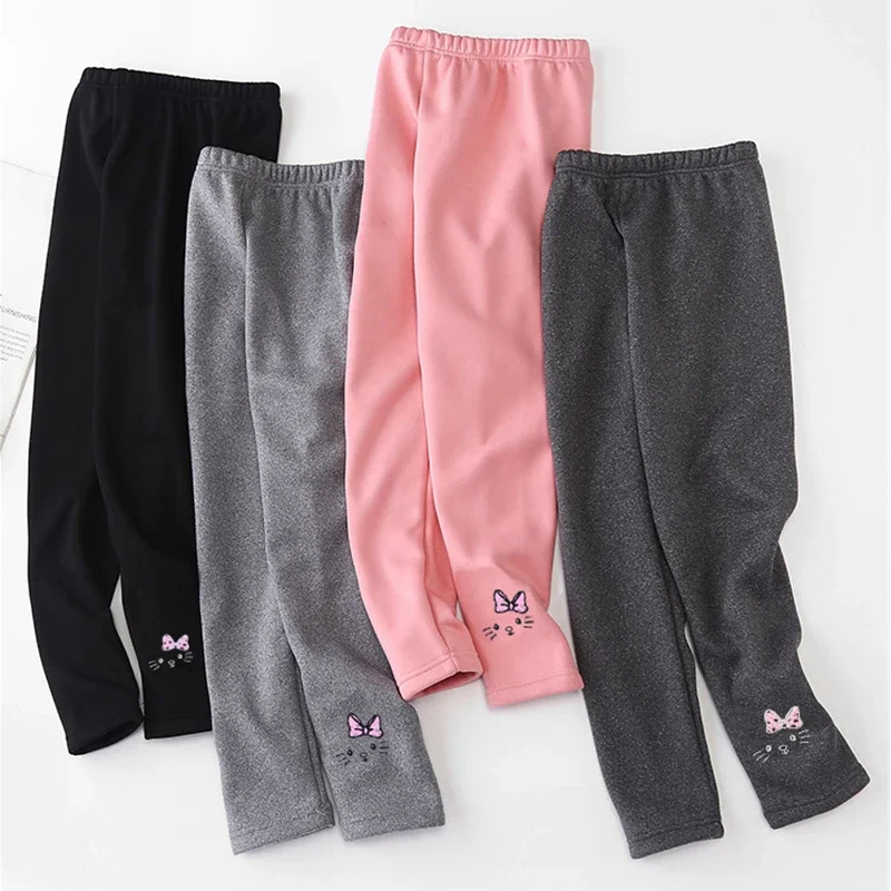 New Fashion Four Seasons Girls Kids Pants Leggings per bambini Cotone Velluto Elastico in vita Legging caldo 2-8 anni Pantaloni per ragazze