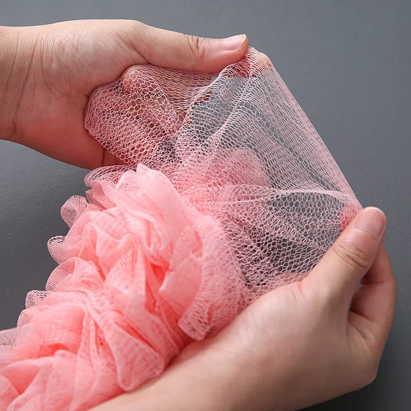 Long Handle Bath Brush Enlarged Bath Ball Flower Back Scrubber Body Brush Wash Sponge Exfoliating Shower Rich Foam Bath Sponge