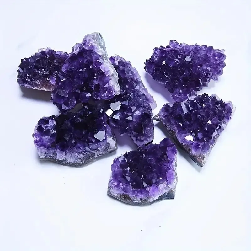 2/5/10PCs Paarse Natuurlijke Amethist Behandeling Steen Energie Steen Healing Crystal Mysterieuze Energie Decoratie