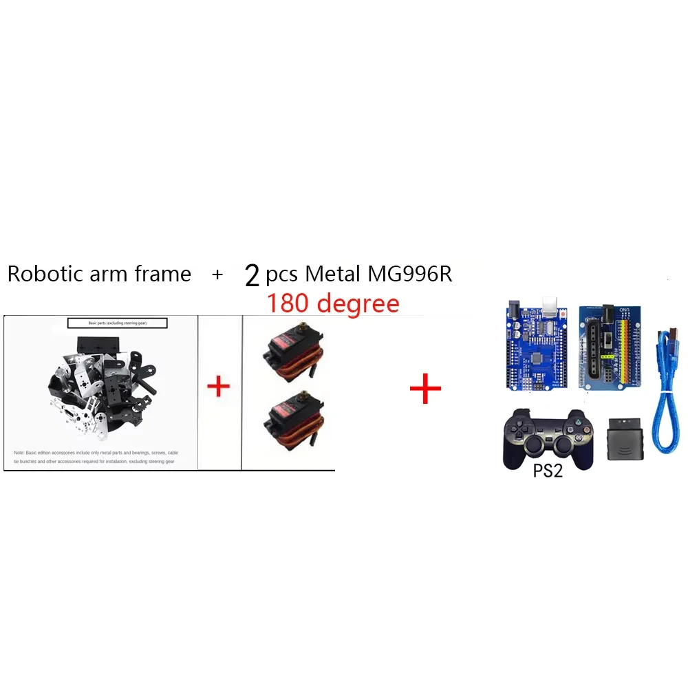 2 DOF Roterende Robot Manipulator MG996 Metaallegering Mechanische Gimbal Kit Voor Arduino Robot voor Ps2 Controle Programmeerbare DIY Kit
