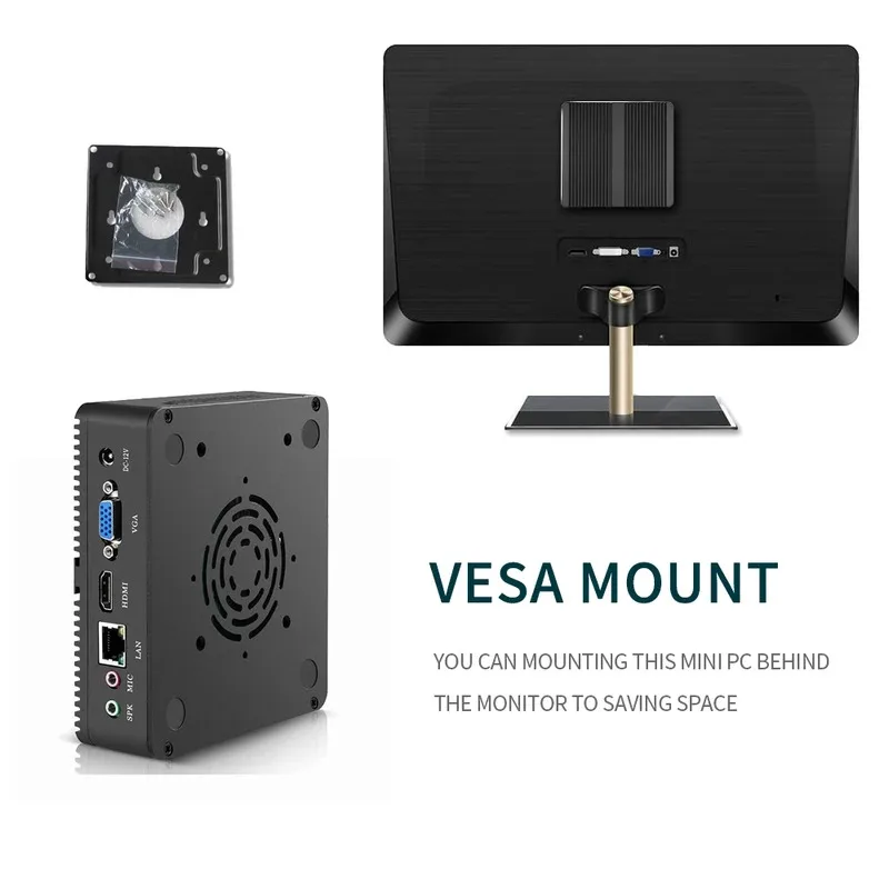 Fanless Small Mini PC CPU Core I7 4500U I5 4200Y I3 4010Y DDR3L Office MiniPC Computer Desktop Win10 Wifi Barebone Pc Portable