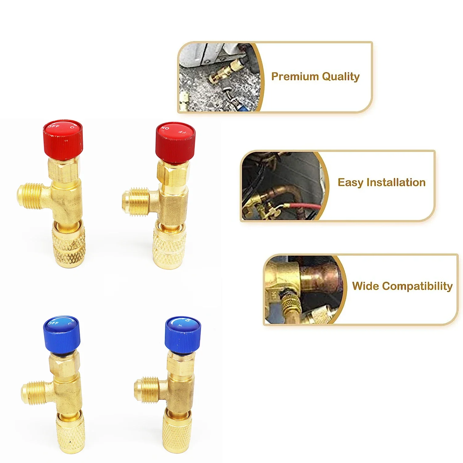 R410 R22สารทำความเย็นวาล์วชาร์จเครื่องปรับอากาศสารทำความเย็นเหลววาล์วนิรภัยทองแดงและฟลูออรีน