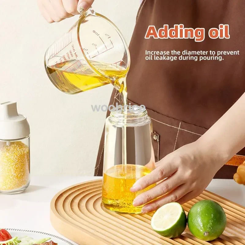 2in1 500ml Plastic Spray Oil Sprayer Bottle Spray Oil Dispenser Oil Jar Cruet BBQ Kitchen Baking Roasting Picnic Kitchen Tool