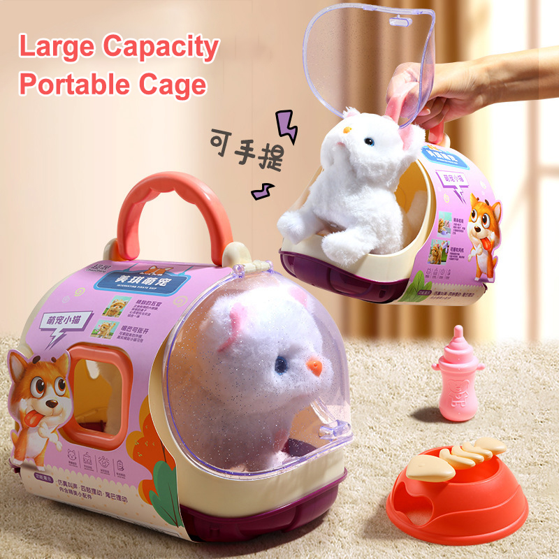2024 ใหม่ 13PCS น่ารักสัตว์เลี้ยงอิเล็กทรอนิกส์แมวของเล่นเด็กจําลองไฟฟ้าตุ๊กตาลูกแมวแบบพกพาของเล่นเด็กของขวัญ