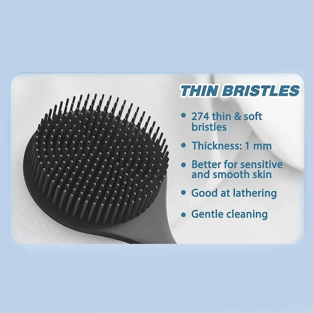 1 PC Bath Soft Back Scrubber แปรงอาบน้ําฟองน้ําขัดแปรง Handle Exfoliating Scrub Skin Massager Bath อุปกรณ์