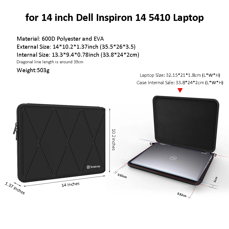Smatree Hard Shell Laptop Case for 17/18 /16 /14 inches Dell Inspiron Case HP Pavilion Sleeve Samsung Galaxy Book Go 2021 Case