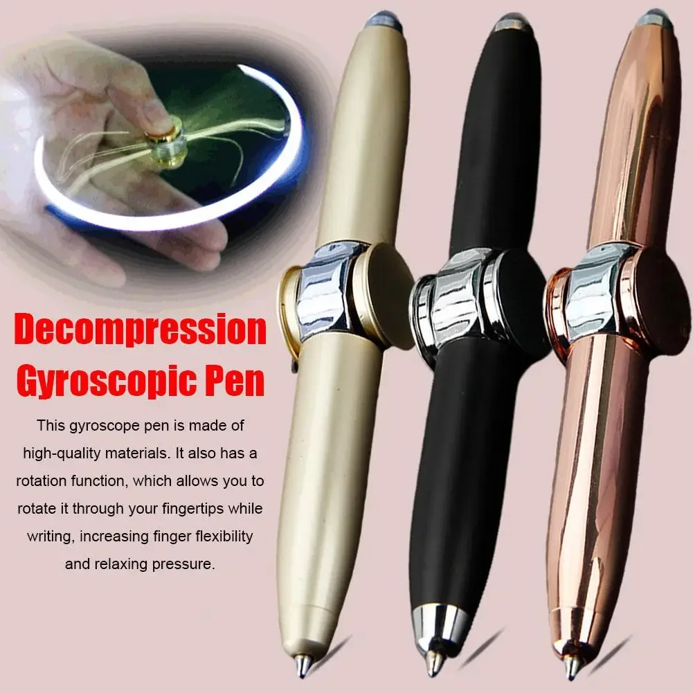 LED Stift Kugelschreiber Fidget Spinner Druck Student Geschenk Kugelschreiber Spin Pen Twirling LED Rotierenden Stift Schreibwaren Fidget Stift