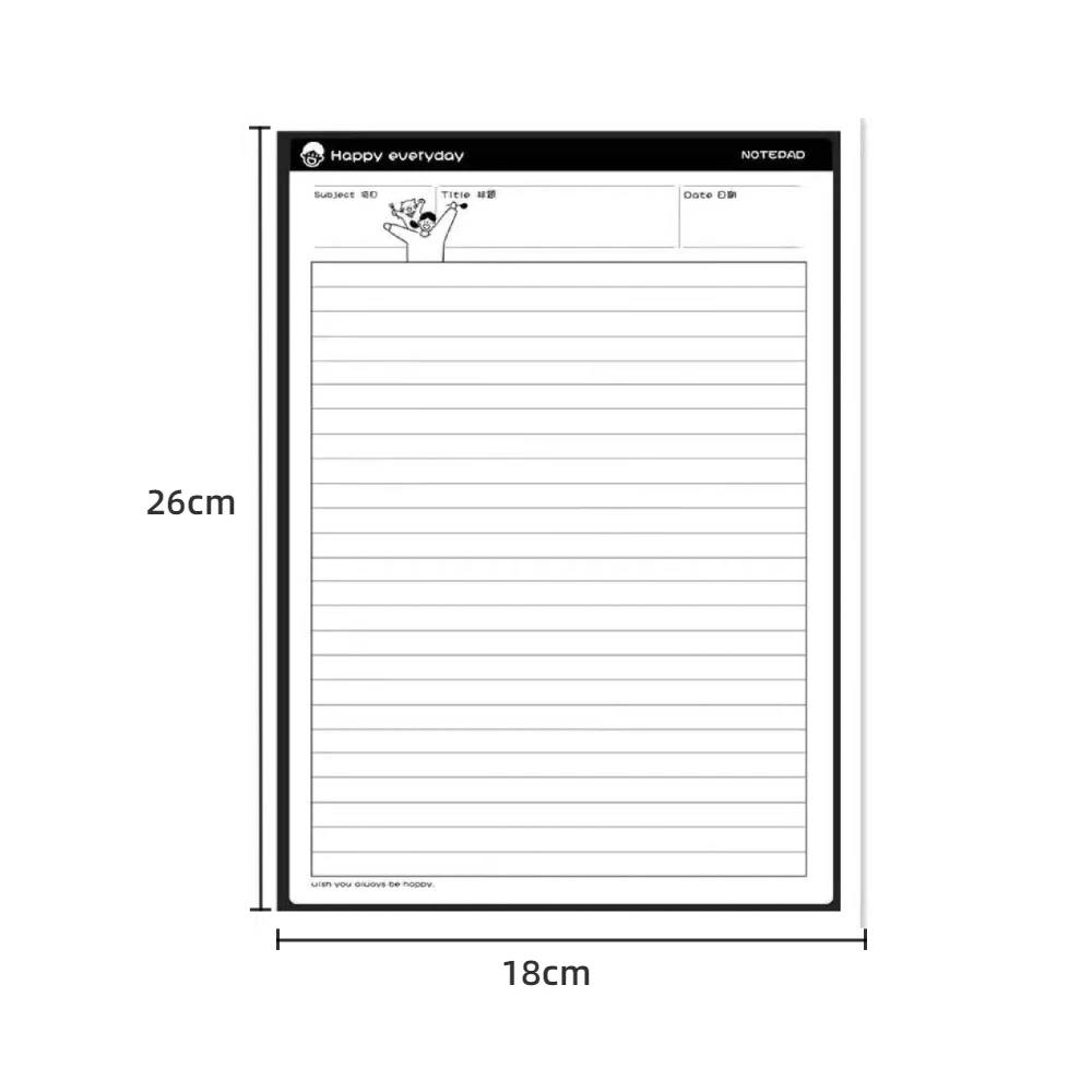 1PC B5 Carta per appunti adesiva Carta semplice e strappata Forniture per l'apprendimento Quaderno per appunti