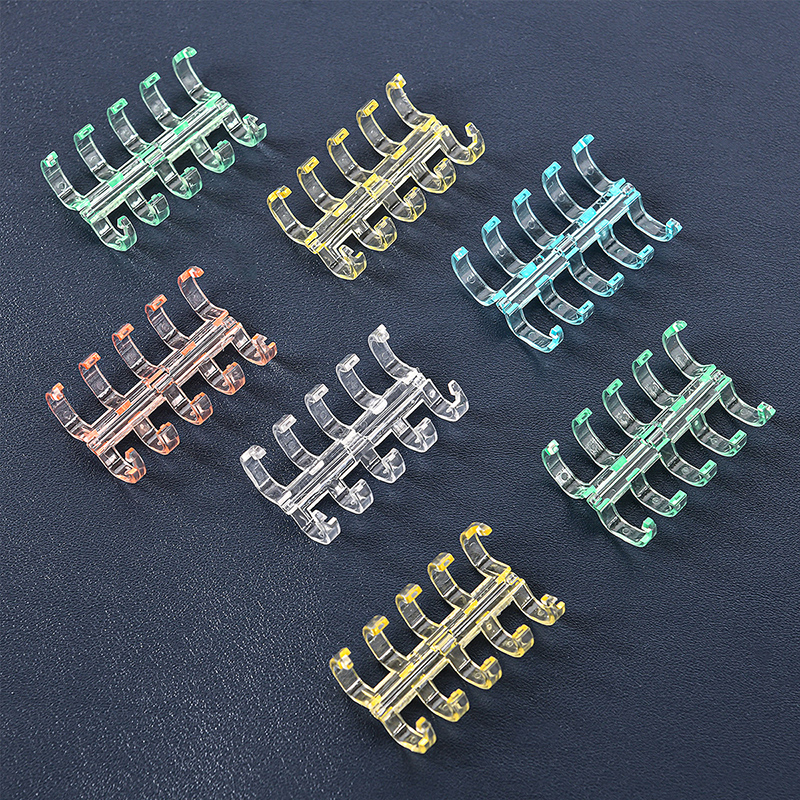 100 Pcs 5 Hole Loose-leaf Plastic Binding Ring Spring Spiral Rings for Kid A4 A5 A6 Paper Notebook Stationery Office Supplies