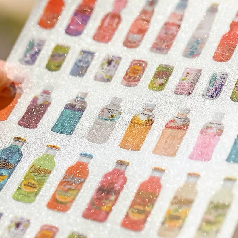 MINKYS 6 個/10 個 1 ロットヴィンテージスナックフルーツショップ装飾ステッカースクラップブッキング用かわいいジャーナルステッカー文房具