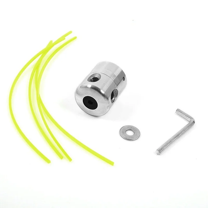 Universal Aluminum Trimmer Head with Four Trimmer Lines for Brush Cutter Grass Trimmer Head Replacement Tool Part