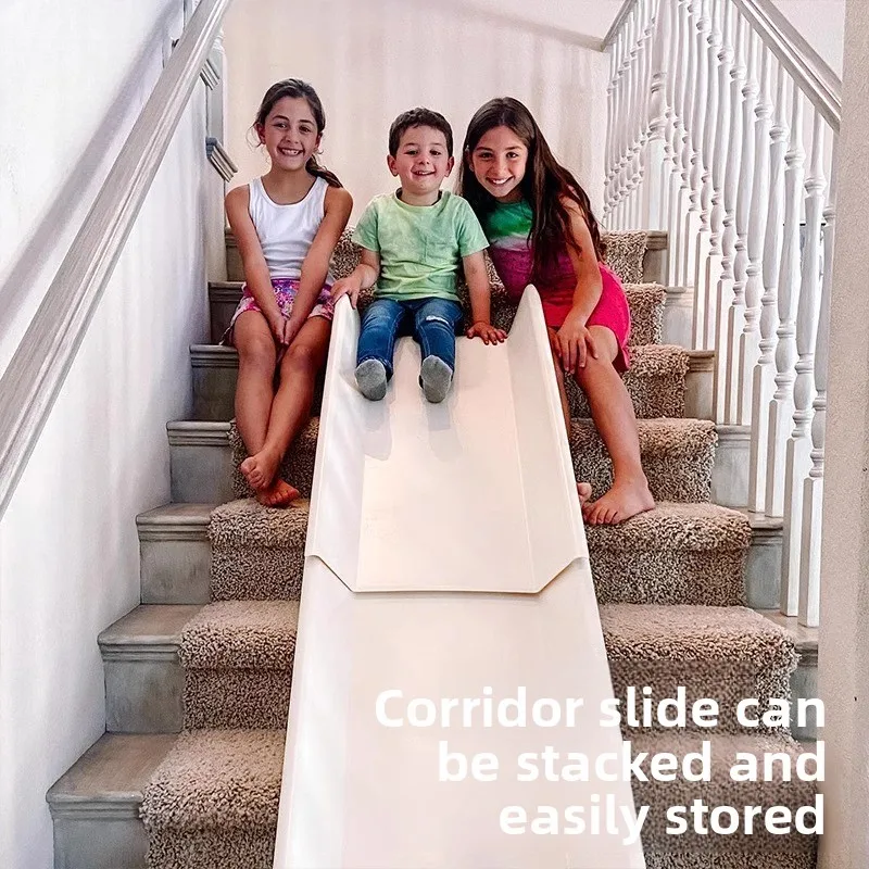 Tobogán de escalera transformable para el hogar para niños, interior, No requiere ensamblaje, tobogán de juego seguro para uso doméstico en el borde del dormitorio