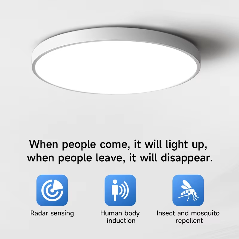 LED-Deckenleuchte mit Sensor, 110 V, 220 V, Sensorlampe für den menschlichen Körper, 30 W, Bewegungsmelder, Deckenleuchten für Eingangsbalkon, Flur, Treppen