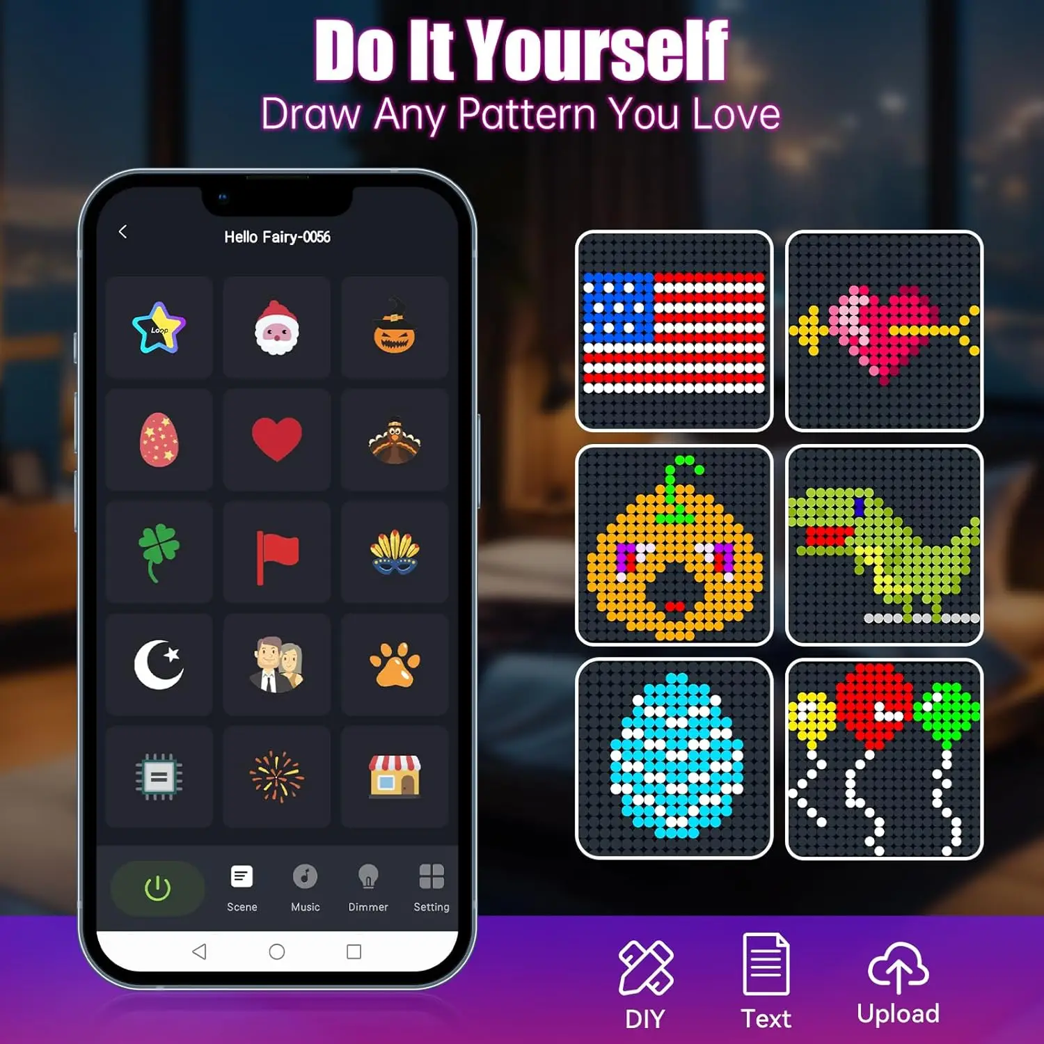 400LEDs Smart Curtain Lights Bluetooth App Control DIY LED String RGB Fairy Lights Music Change Display for Window Bedroom Decor