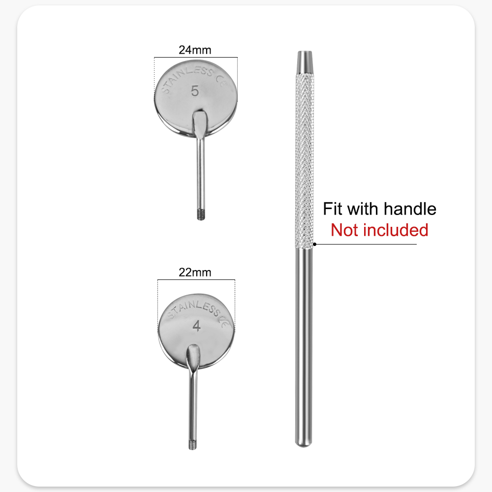 12 ピース/箱歯科ステンレス鋼歯科口ミラー 4/5 防曇前面歯科ミラー高品質歯科機器