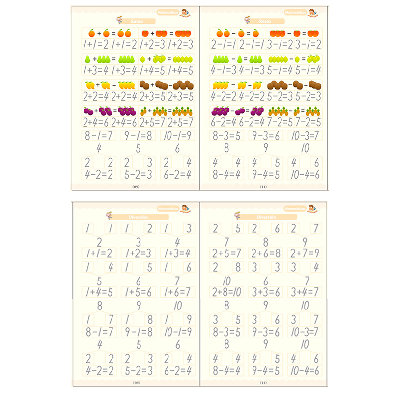 Kostenloses Abwischen, spanisches Zauber-Kopierbuch, Stift für Vorschulkinder, Kalligraphie, Kinder, wiederverwendbar, Español Schreibübungsbuch, Alter 3–8