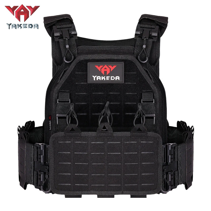 YAKEDA เสื้อกั๊กยุทธวิธีการล่าสัตว์กลางแจ้ง Carrier ป้องกันเสื้อกั๊กปรับ Airsoft Carrier อุปกรณ์ต่อสู้