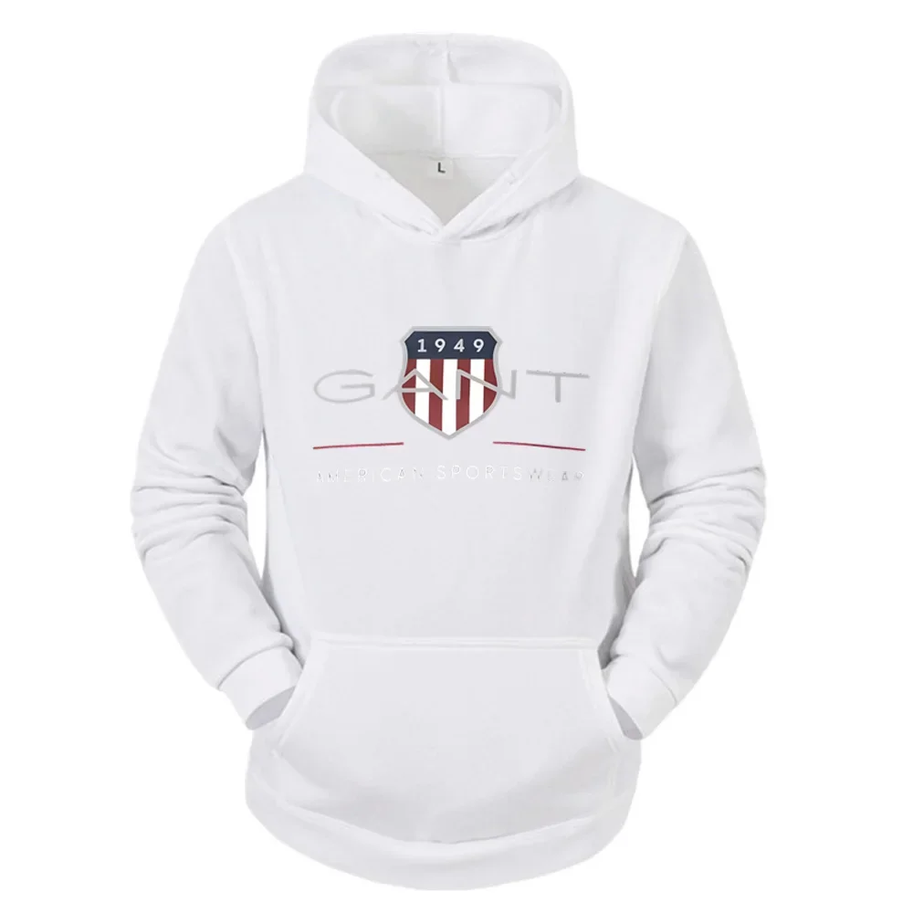 2025 Sudadera con capucha de Color sólido para hombre, sudadera cálida para hombre, moda urbana, informal, holgada, fresca, Sa 1949, jersey estampado, Sudadera con capucha de marca