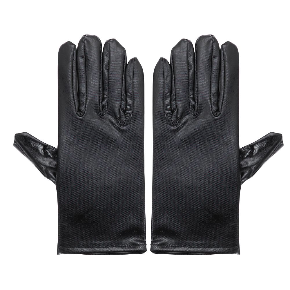 Варежки из ПУ кожи в готическом стиле, черные перчатки в стиле «лолита», кожаные перчатки для Хэллоуина