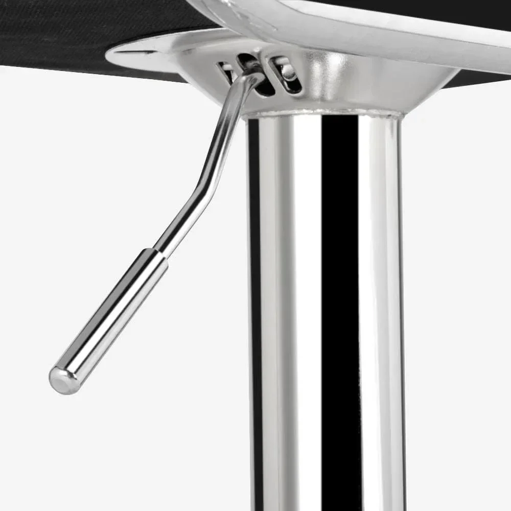 PU Leather Barstool Set of 2 Adjustable Seat Height Counter Height Stools with Back and Arms 360° Swivel Stool Stylish