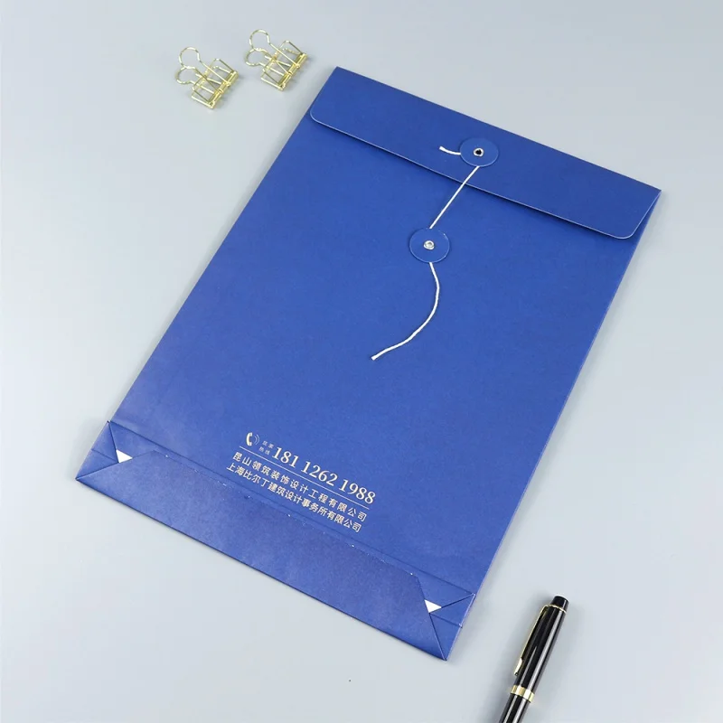 Carpeta de papel kraft personalizada, proveedor de oficina, portátil con bolsillo, presentación personalizada, Fol