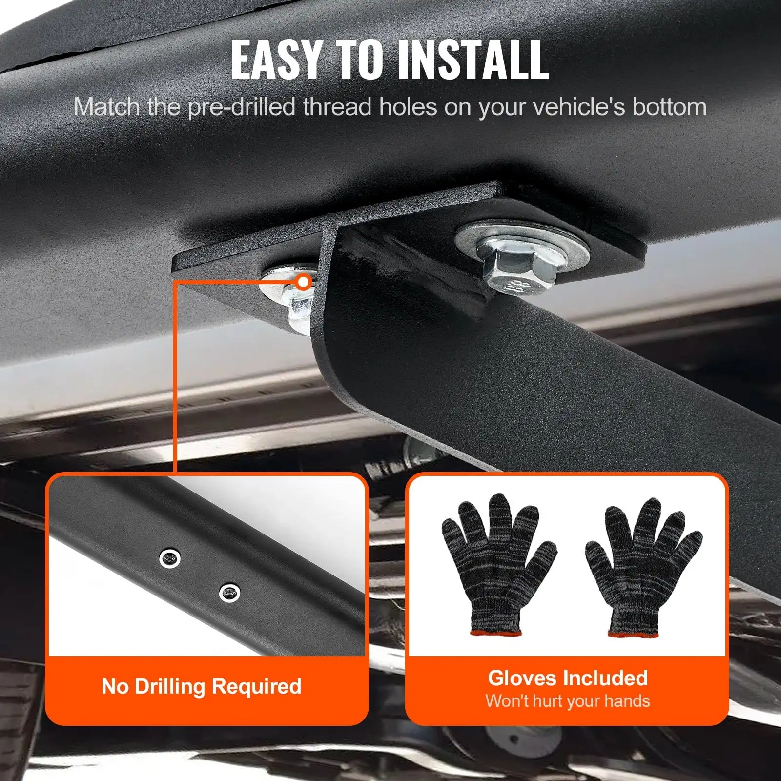 Running Boards 3" Fit 2019-2023 Chevy Silverado/GMC Sierra 1500-Crew Cab