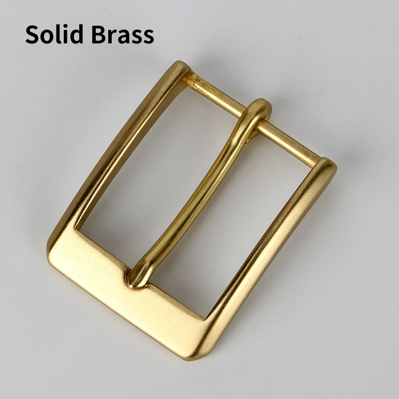 Fivela de cinto de latão sólido de 40mm, de alta qualidade, para homens e mulheres, pino de cinto de pano elegante, acessório de metal de alta durabilidade