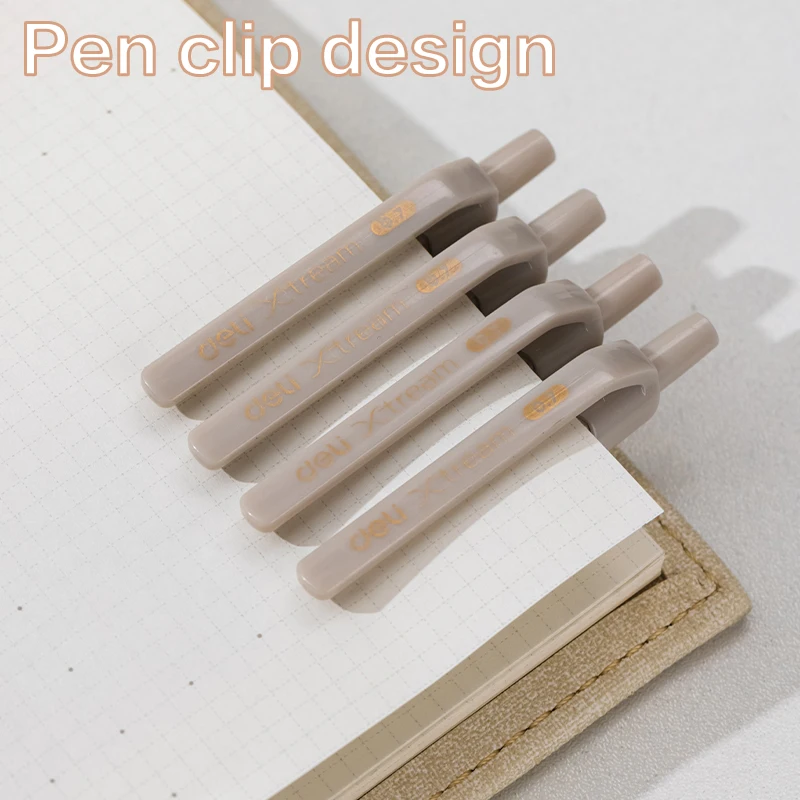 DELI ปากกาลูกลื่น 0.7 มม.ปากกา 12 ชิ้น/กล่อง Smoothing Writing ความหนืดต่ําหมึกการเขียนปากกาสํานักงานเครื่องเขียน