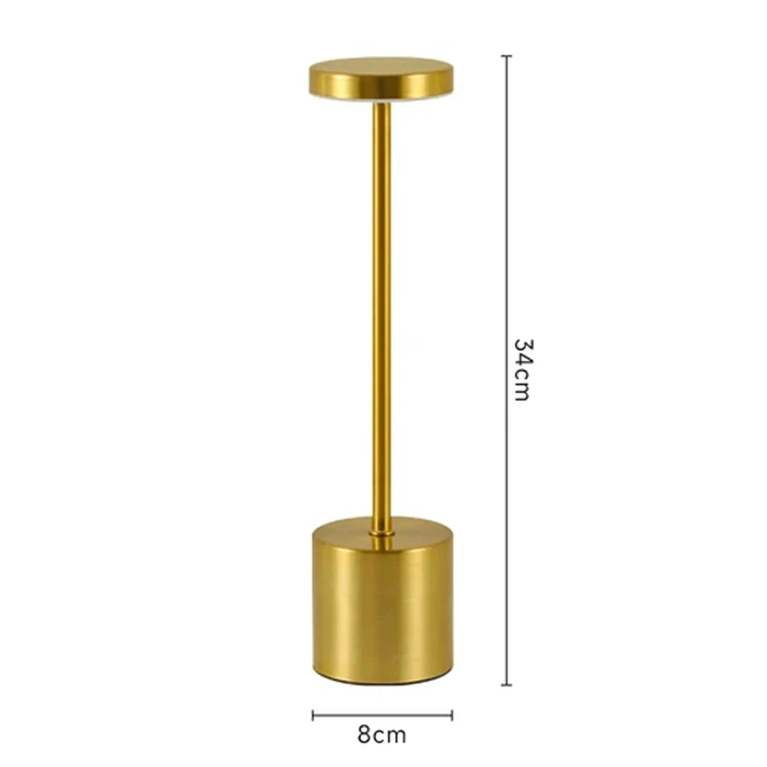 Metalowa lampa z czujnikiem dotykowym Akumulatorowa lampa biurkowa Lampa stołowa LED 3 kolory Kreatywne oświetlenie otoczenia Bar Dekoracja pokoju Lampka nocna