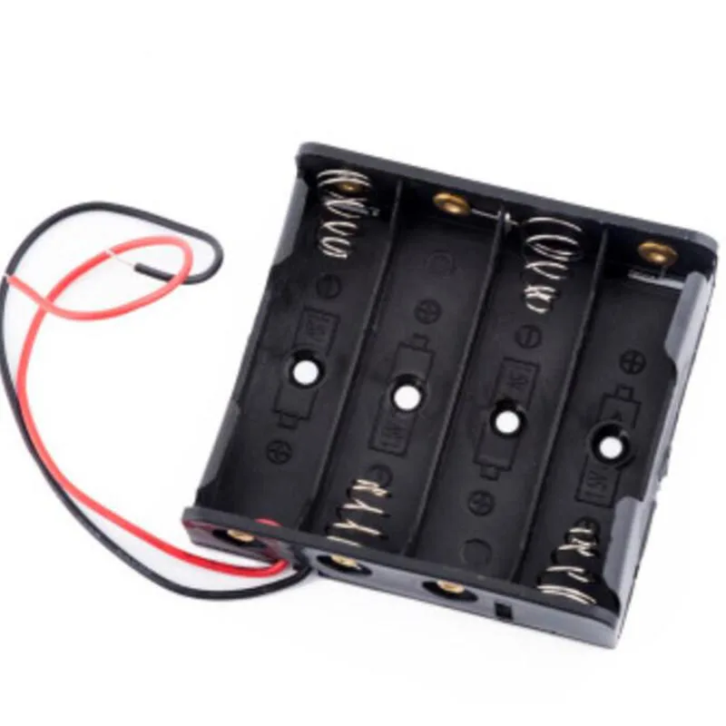 5 uds 1, 2, 3, 4 puertos de ranuras AA 2AA 3AA 4AA 1,5 v 3v 4,5v 6v tamaño caja de almacenamiento de batería soporte 3Xaa 2xaa aa con cables h