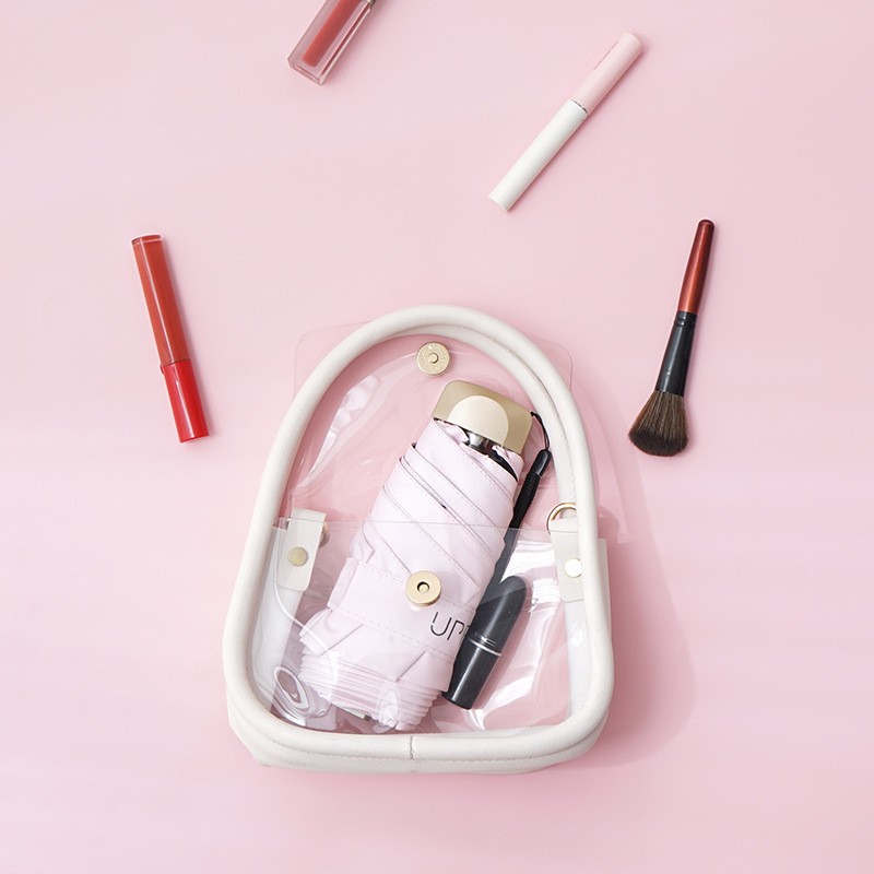 Mini ombrello a cinque pieghe protezione solare ombrellone protezione solare anti-ultravioletto piccolo e portatile per uomo e donna moda sole