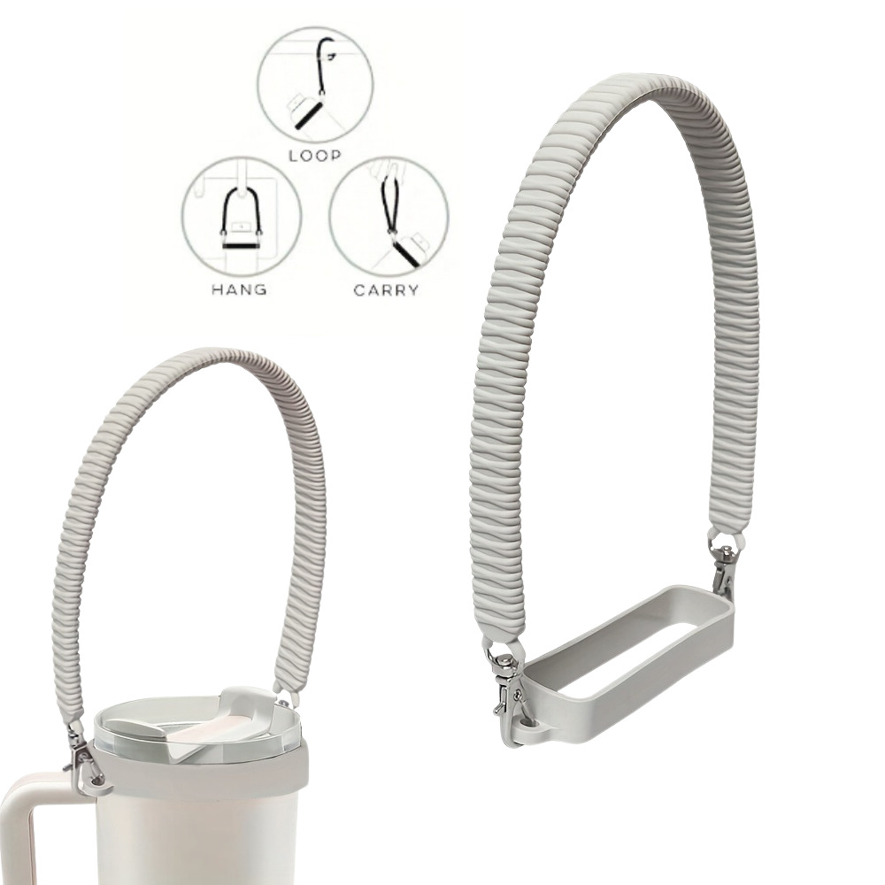 Asa para botella de agua, soporte para botella de agua, correa de silicona suave y duradera para la mayoría de botellas de 8-40oz, accesorios para tazas