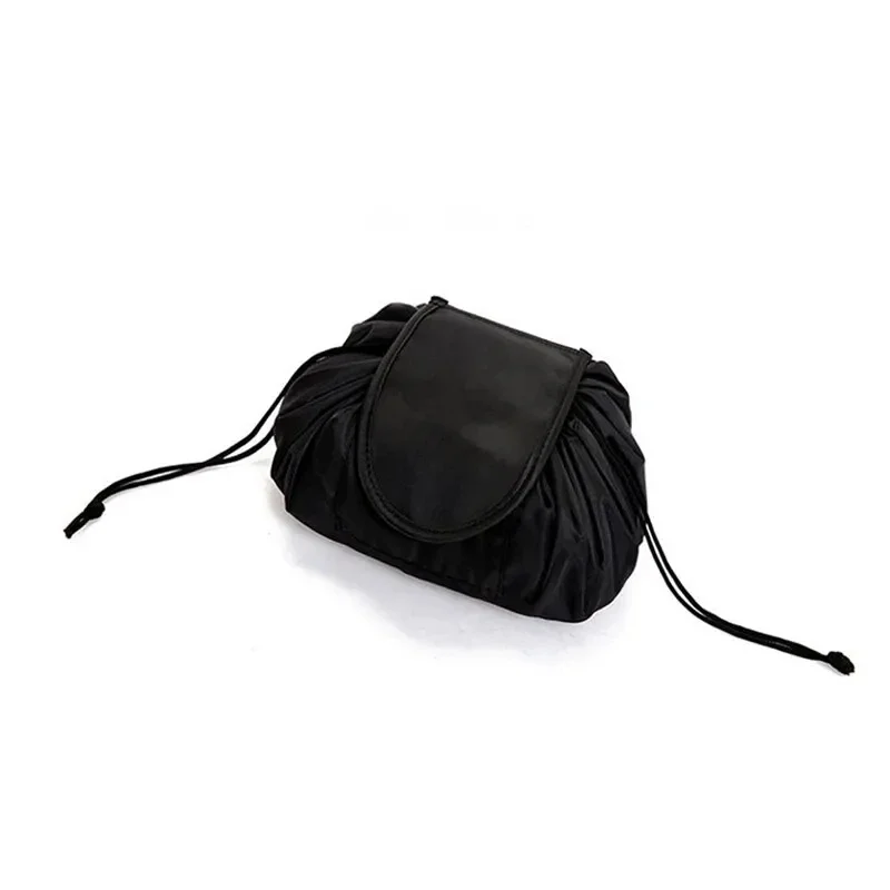 Drawstring Elastic Makeup Storage Bag Women Portable Travel Black Large Capacity Portables Handbag Storage-Bags Trendy